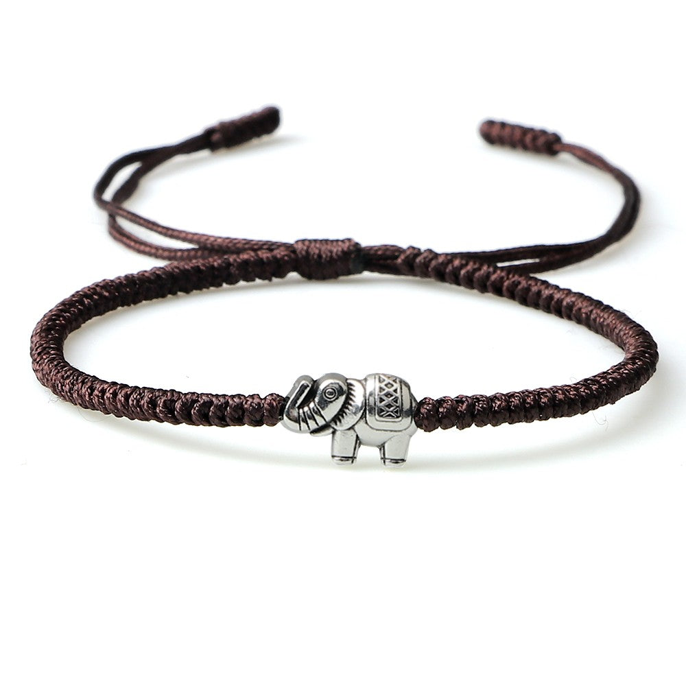 Tibetan Buddhist Charm Bracelets & Bangles Lucky Buddha Elephant Dumbbell Beaded