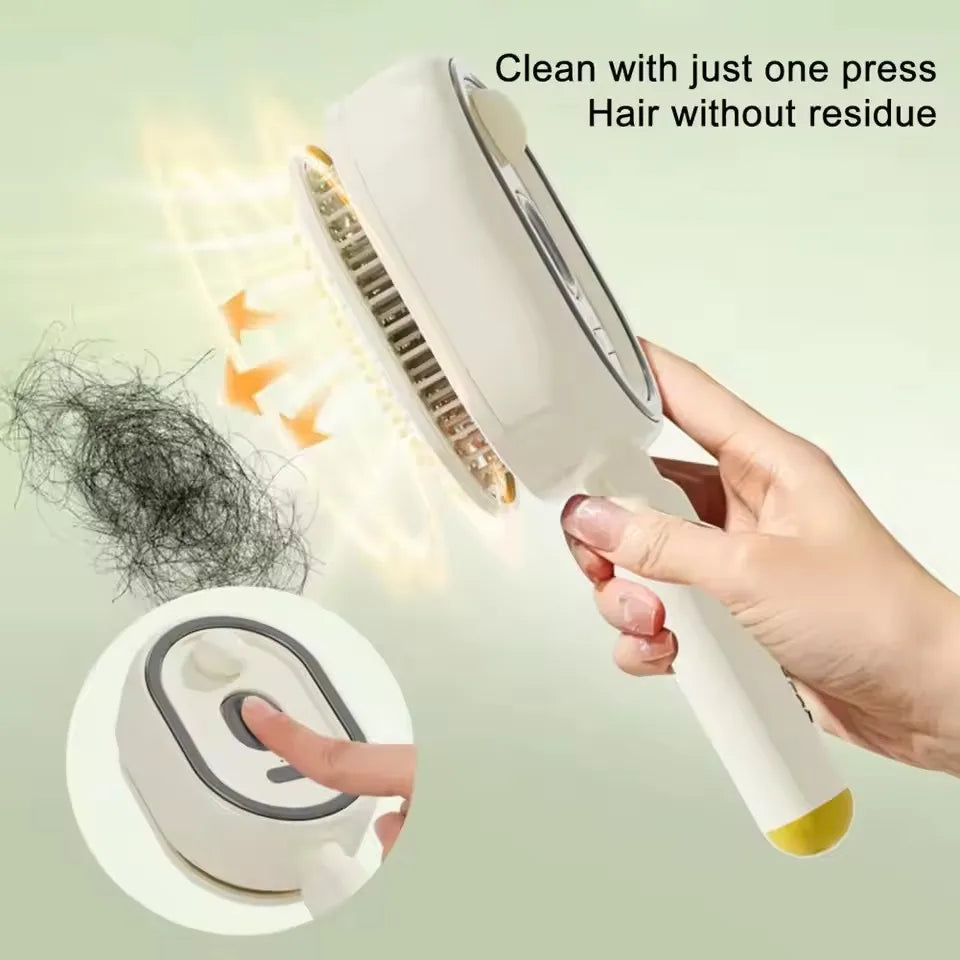 Electric Spray Hair Brush 2-In-1 Misting Hair Brush With Water Spray Reduce Frizz Anti-Static Retractable Steam Massage Comb